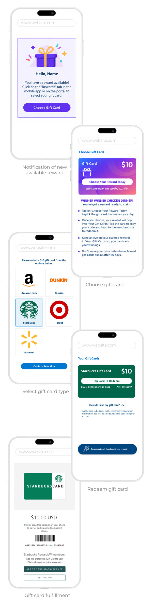 Gift Card redemption