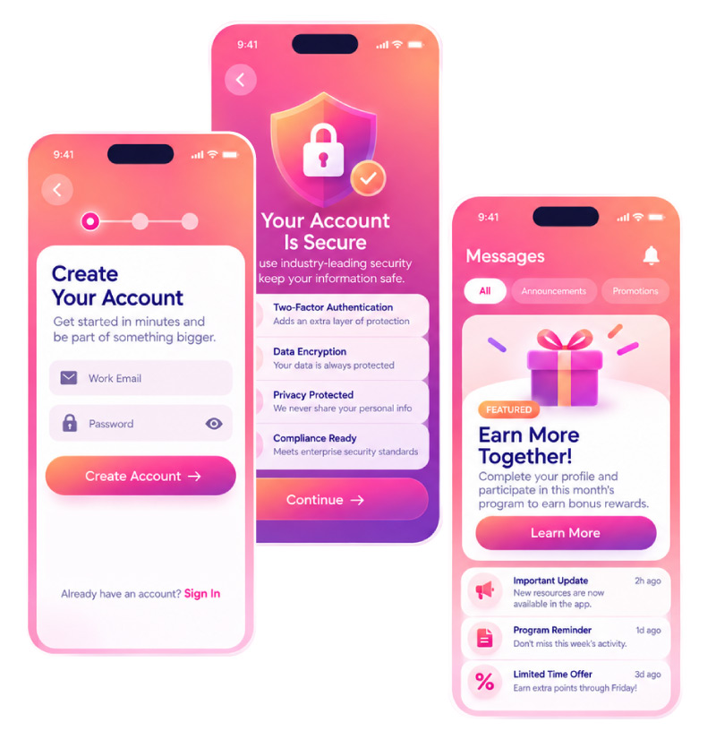 registration case study sample screens
